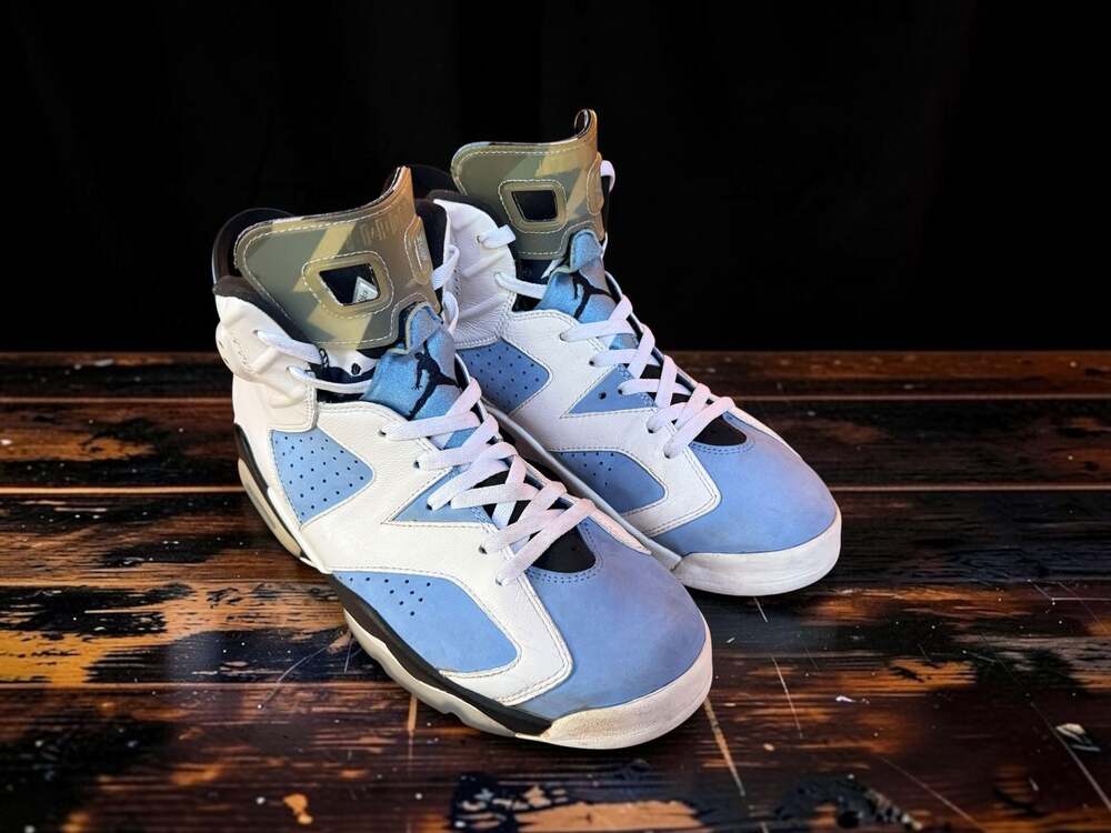 Nike Air Jordan 6 Retro UNC University Blue White Size 12 CT8529-410 - Picture 3 of 15